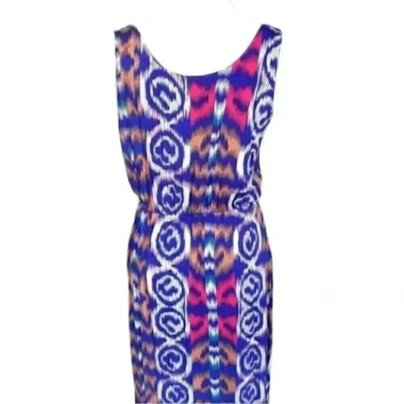 Felicity & Coco High Low Printed Maxi Dress M - Picture 5 of 11